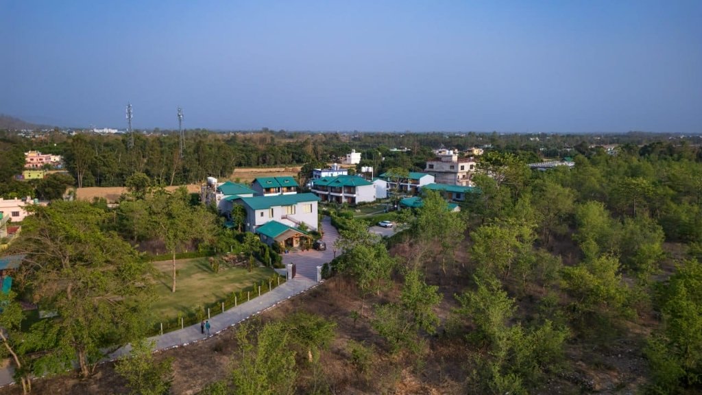 Panoramic Aerial View of Forest Resort